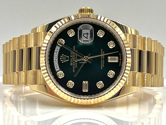 Perpetual Date Just Diamond 2Ton-Gold-Black Working Like Automatic