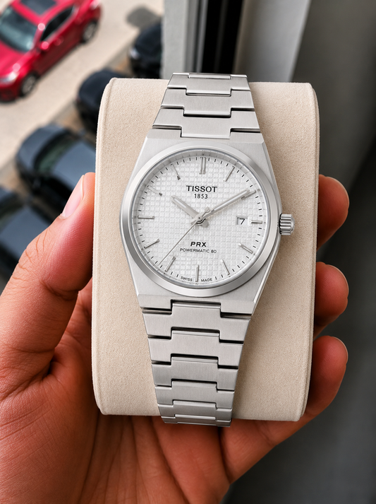 Tisso_t Prx Silver/White Watch