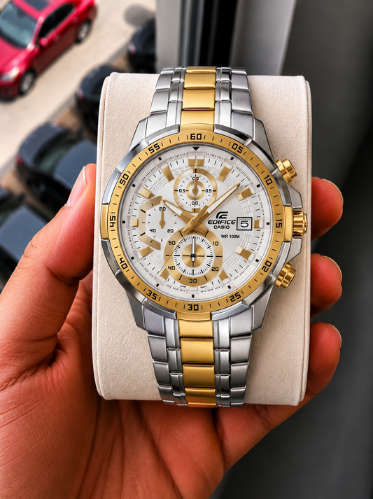Casi_o Edifice Efr539 2-Tone white
