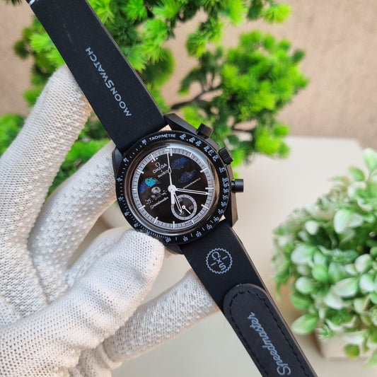 Omeg_a Sun-Moon Black Watch