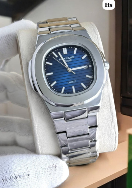 Nautilus Steel Watch With Sapphire Crystal Display