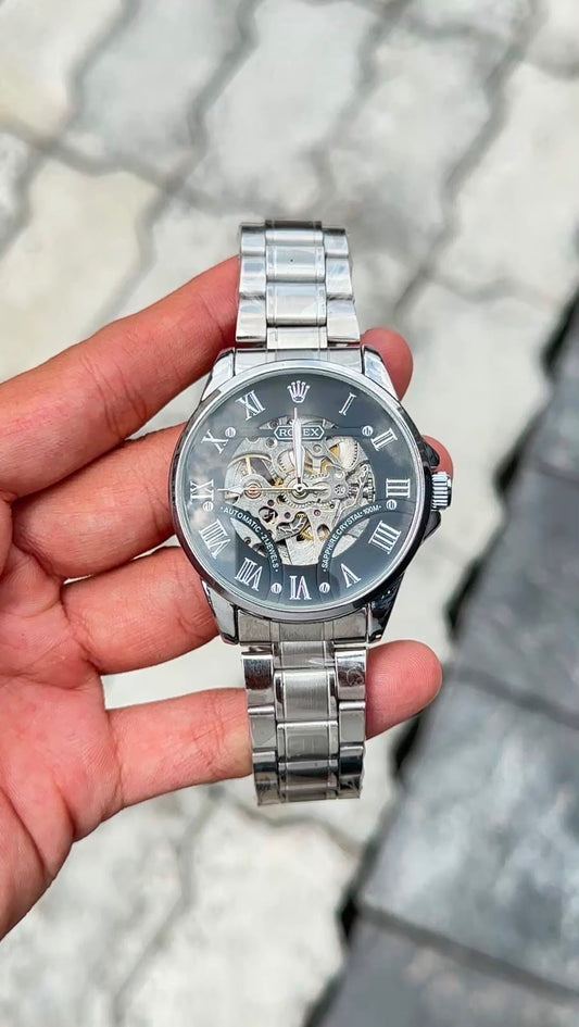 Role_x Skeleton and opne back fully Automatic Watch