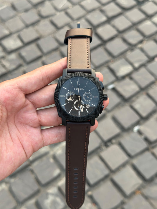 F_ossil FS4682 Quartz Movement leather Watche