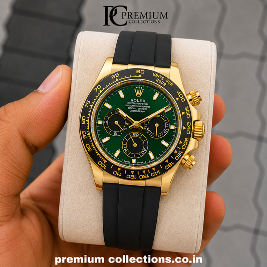 Role_x Daytona Gold/Green Belt Watch