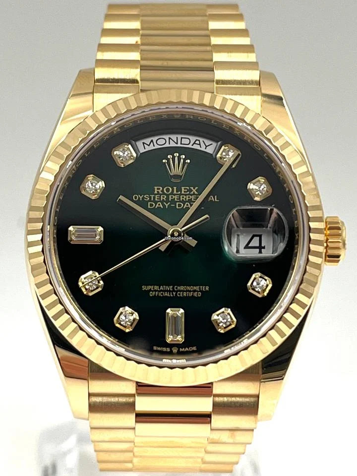 Perpetual Date Just Diamond 2Ton-Gold-Black Working Like Automatic