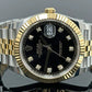Perpetual Date Just Diamond 2Ton-Gold-Black Working Like Automatic