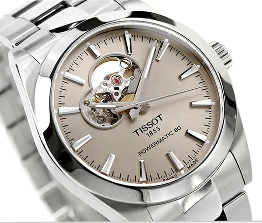 Elegant Steel Powermatic Watch With Winding