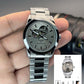Elegant Steel Powermatic Watch With Winding