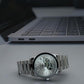 Elegant Steel Powermatic Watch With Winding