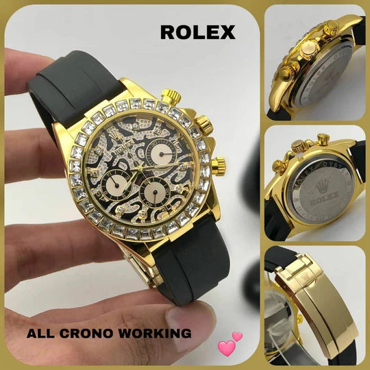 Elegant Steel Tiger Watch With Winding