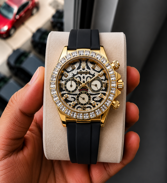 Role_x Tiger Gold Belt Watch