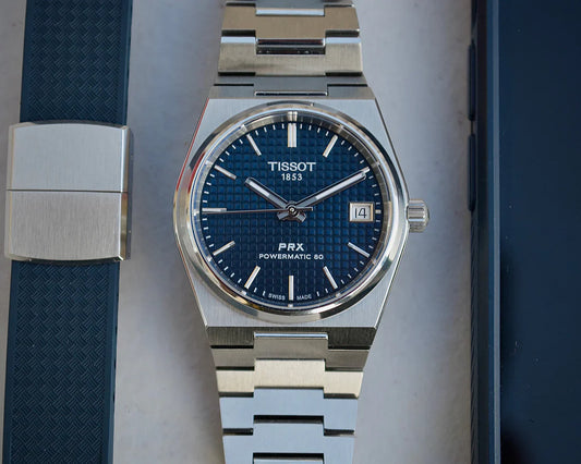 Tisso_t Prx Silver/Blue Watch