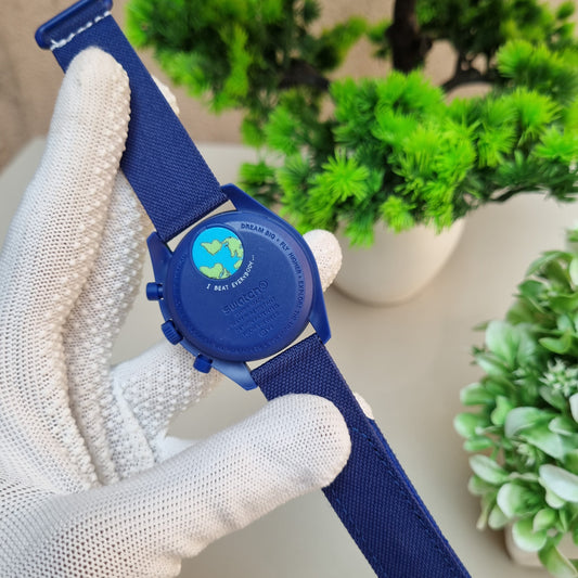 Omeg_a Sun-Moon Blue Watch