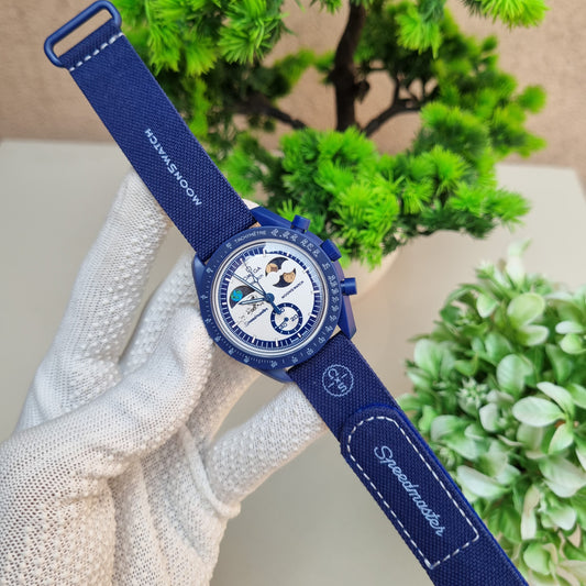 Omeg_a Sun-Moon Blue Watch