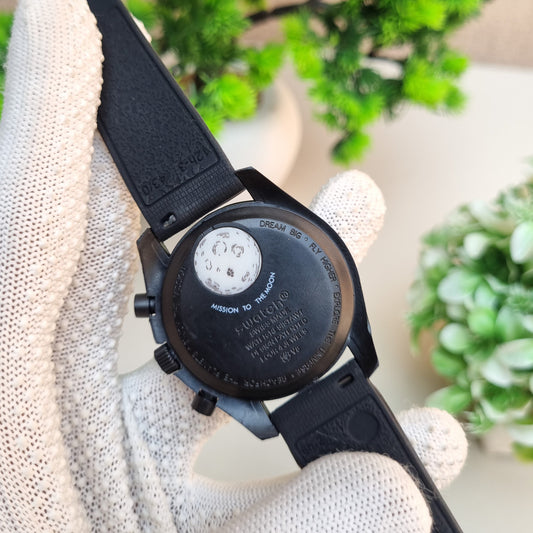 Omeg_a Sun-Moon Black Watch