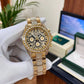 Elegant Steel Tiger Watch With Winding