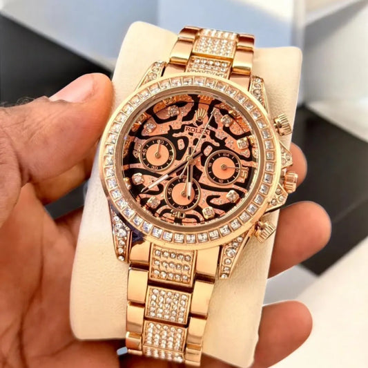 Role_x Tiger Rose Gold Chain Watch