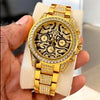 Elegant Steel Tiger Watch With Winding