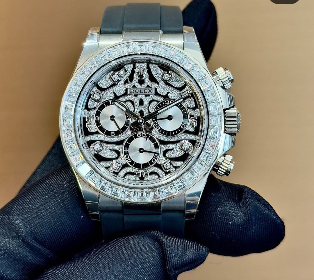 Elegant Steel Tiger Watch With Winding