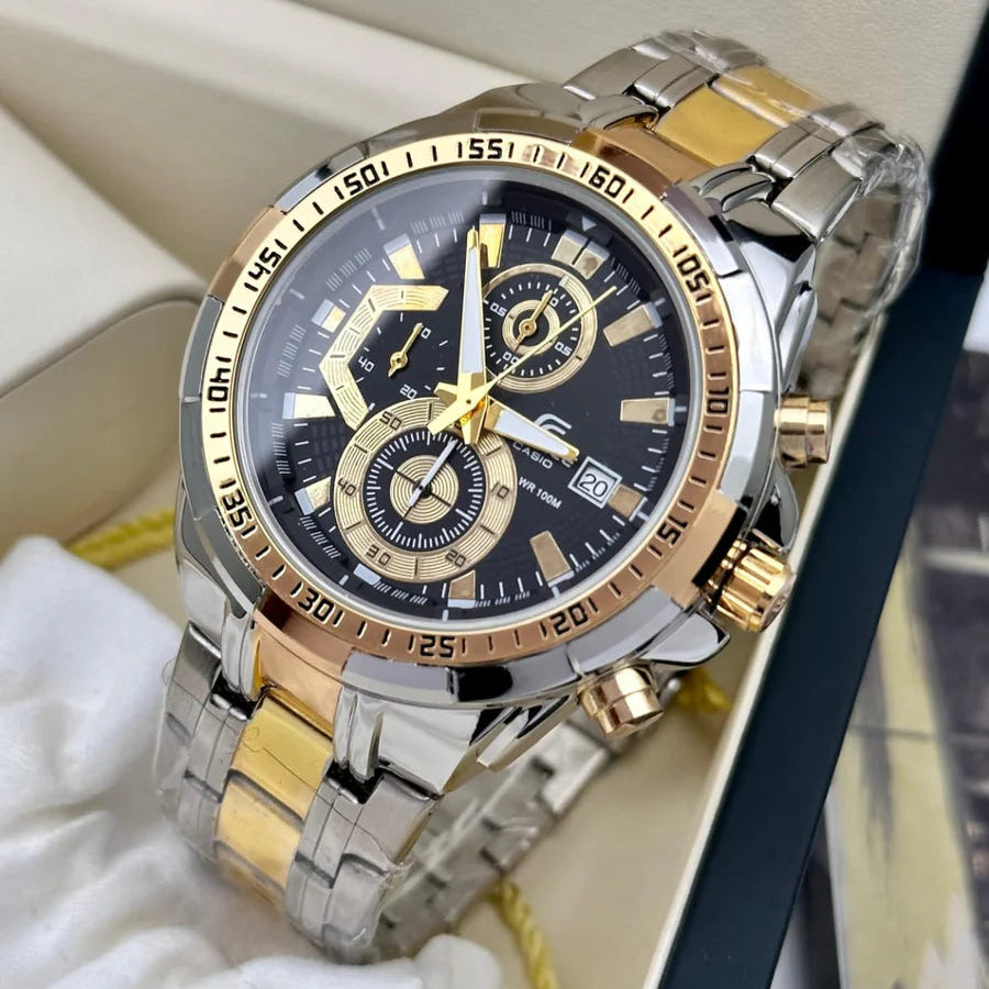 Slim Quartz Watch With Premium Detailing