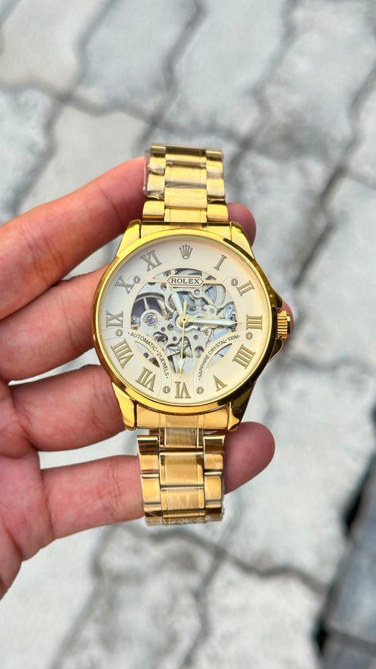 Role_x Skeleton and opne back fully Automatic Watch