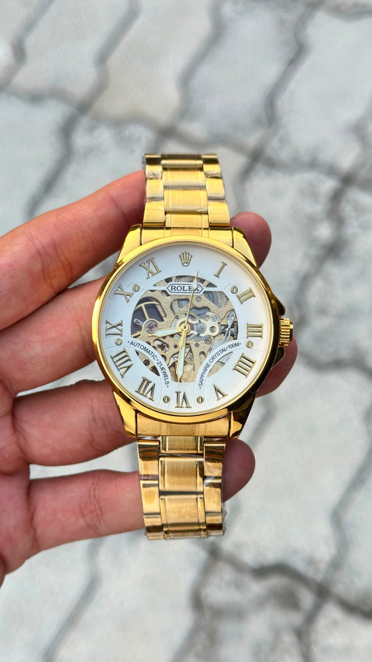 Role_x Skeleton and opne back fully Automatic Watch