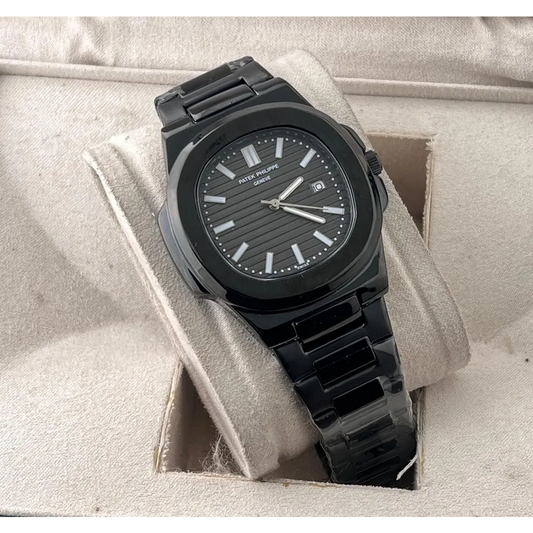Nautilus Steel Watch With Sapphire Crystal Display