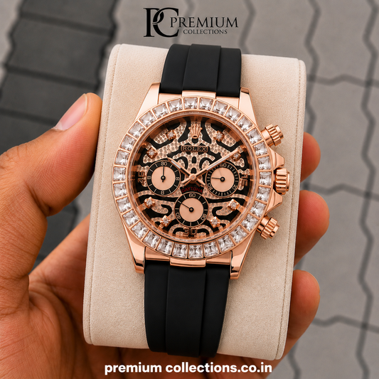 Role_x Tiger Rose Gold Belt Watch