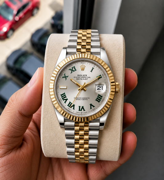 Role_x  Date Just Gold Roman Watch