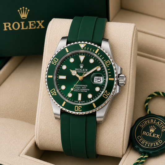 Role_x Submarine Green 2Tone Belt Watch