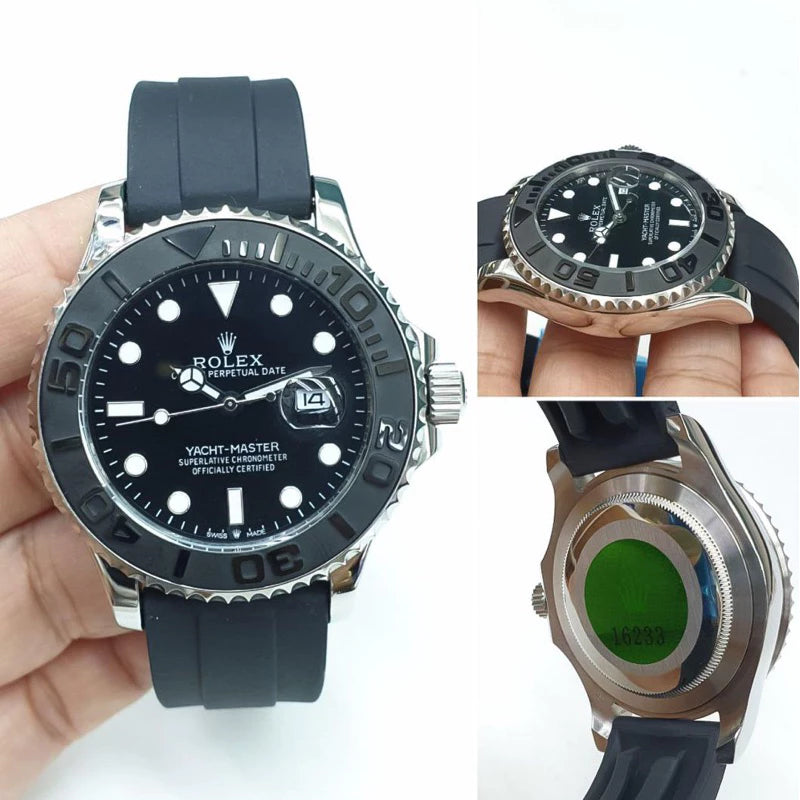 Elegant Steel Master Watch With Winding