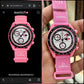 Slim Design Acetate Sun Moon Watch With Polished Look