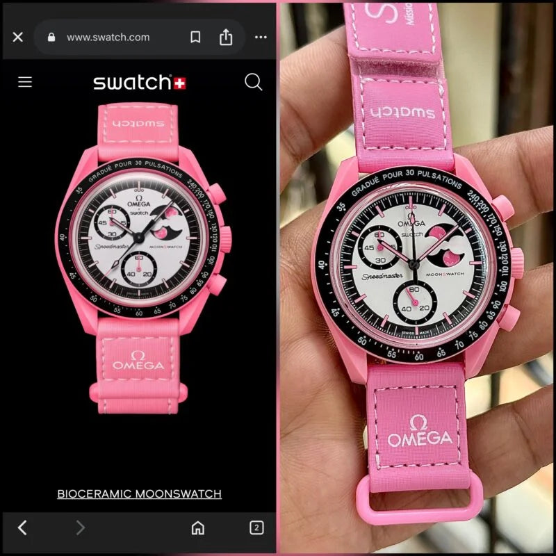Slim Design Acetate Sun Moon Watch With Polished Look