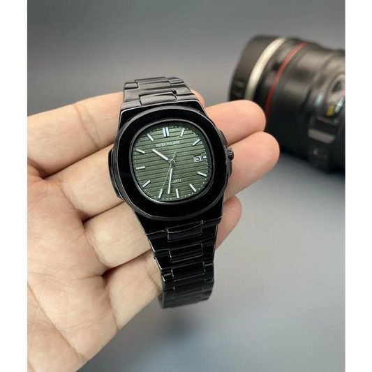 Nautilus Steel Watch With Sapphire Crystal Display