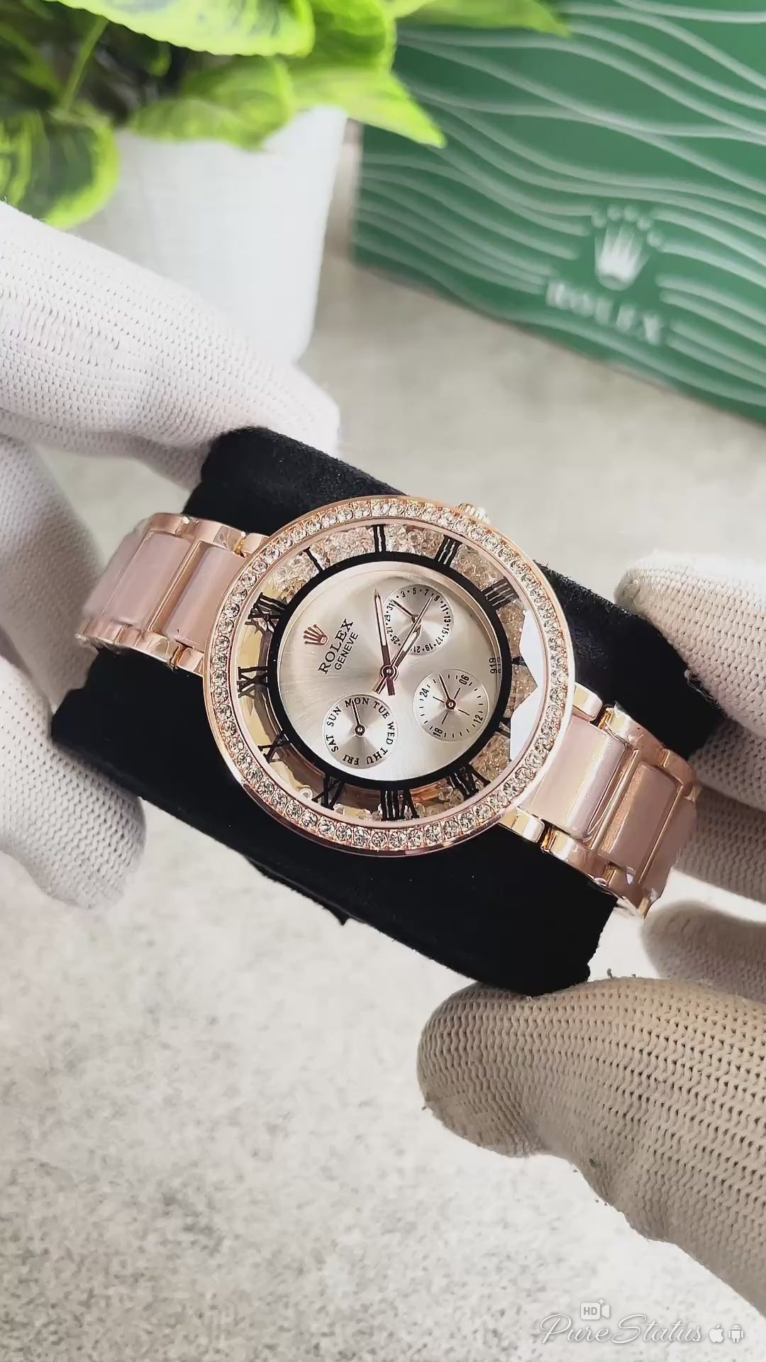 Role_x Celine Pink/White Chronograph Watch