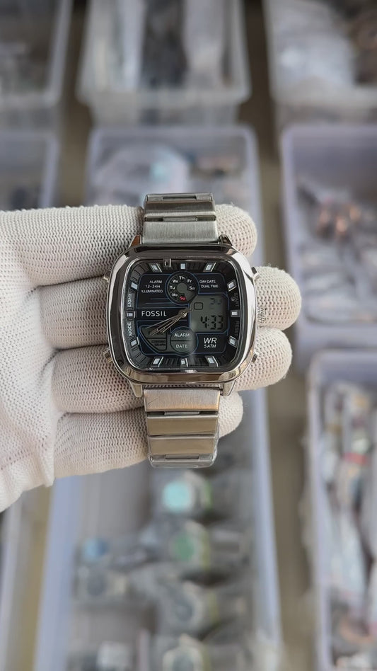 Fossi_l Retro Silver Watch