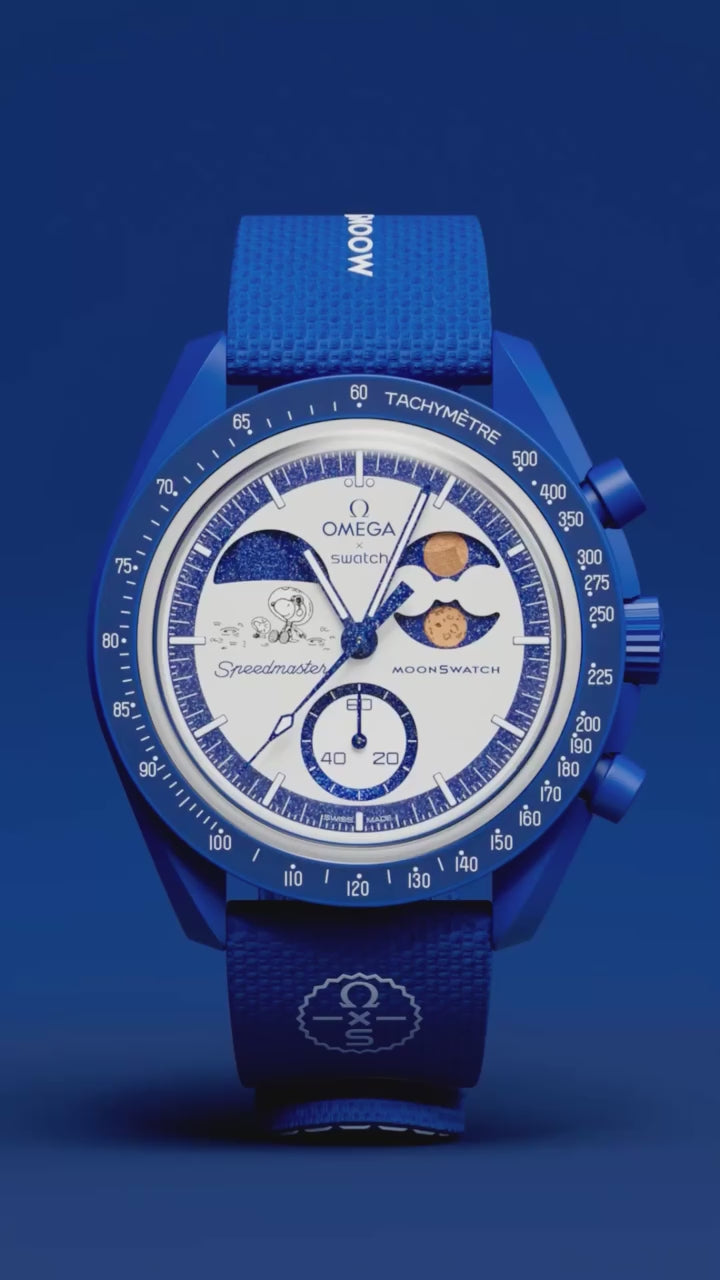 Omeg_a Sun-Moon Blue Watch