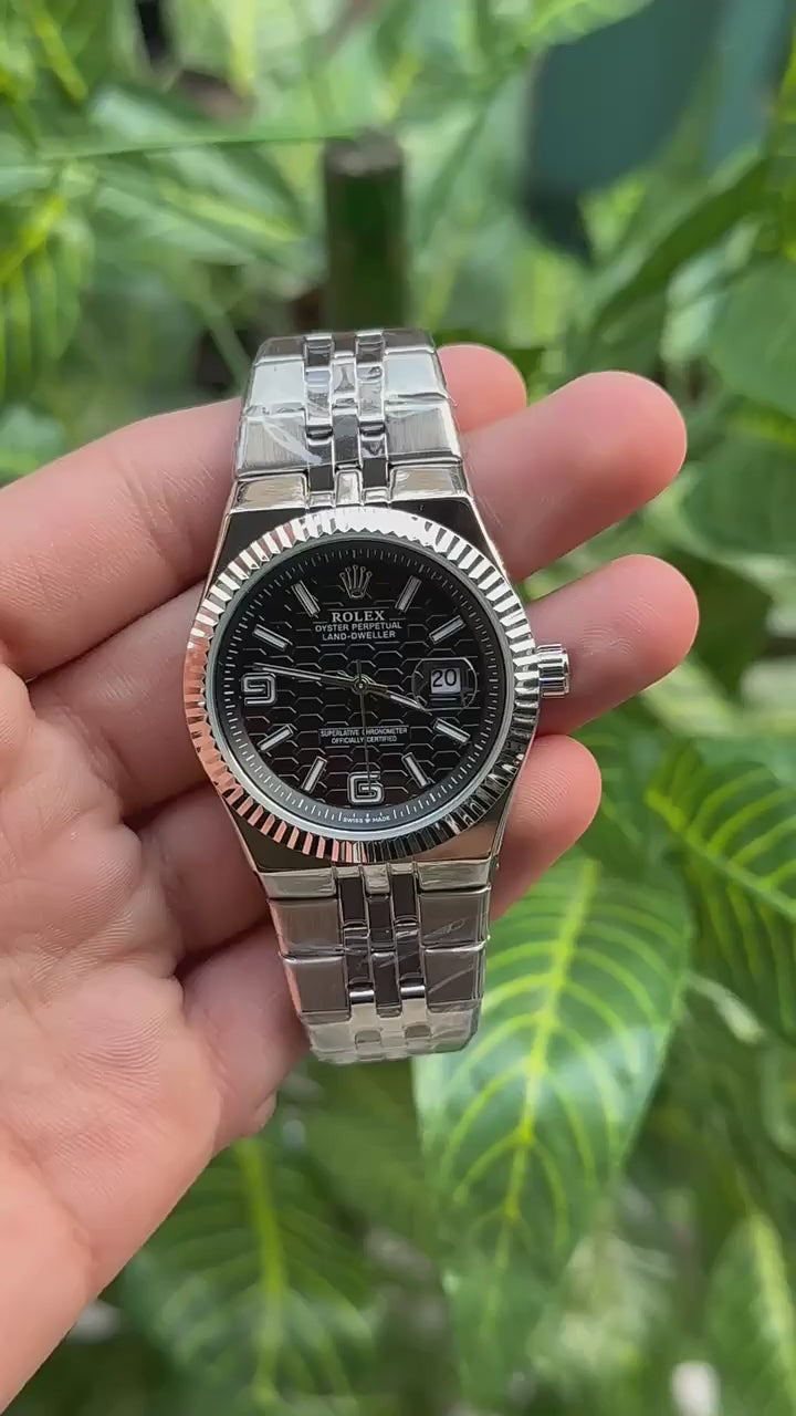 Role_x Land Dweller Silver/Black Watch