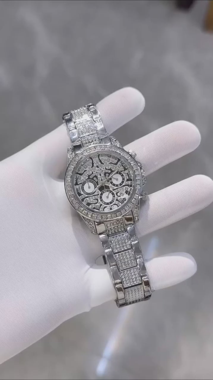 Role_x Tiger Silver Chain Watch