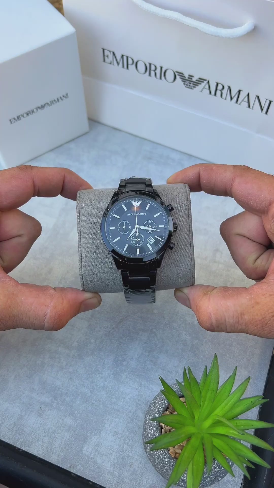 Empori_o Arman_i Chronograph Watch