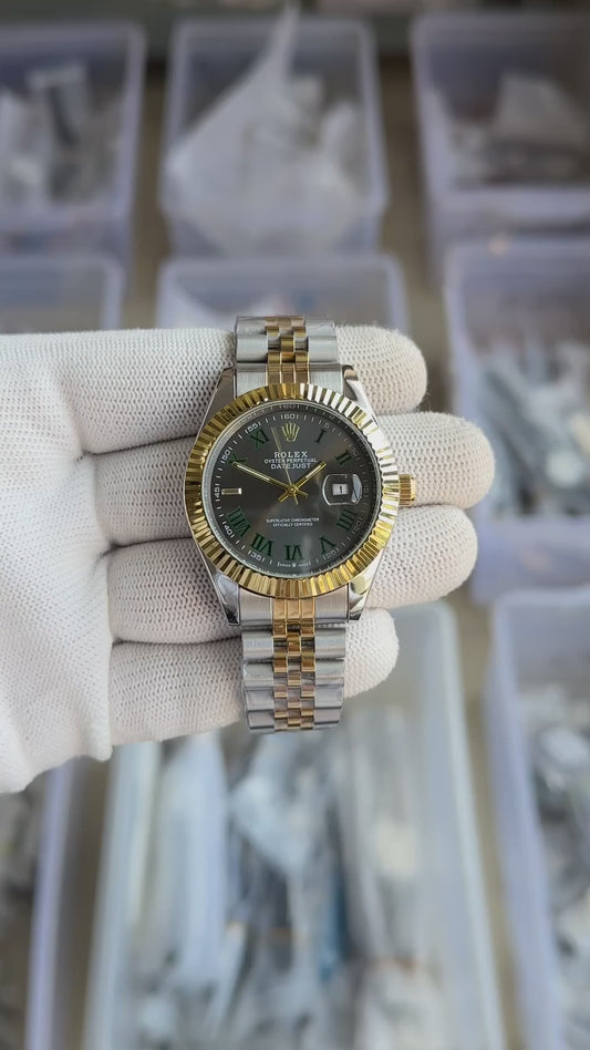 Role_x  Date Just Gold Roman Watch