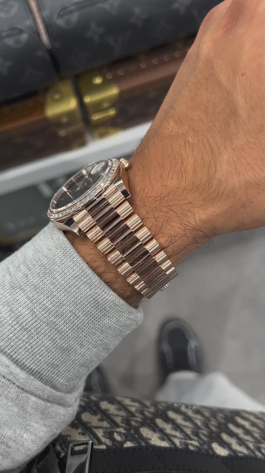 Role_x Day Date Rose Glod Diamond