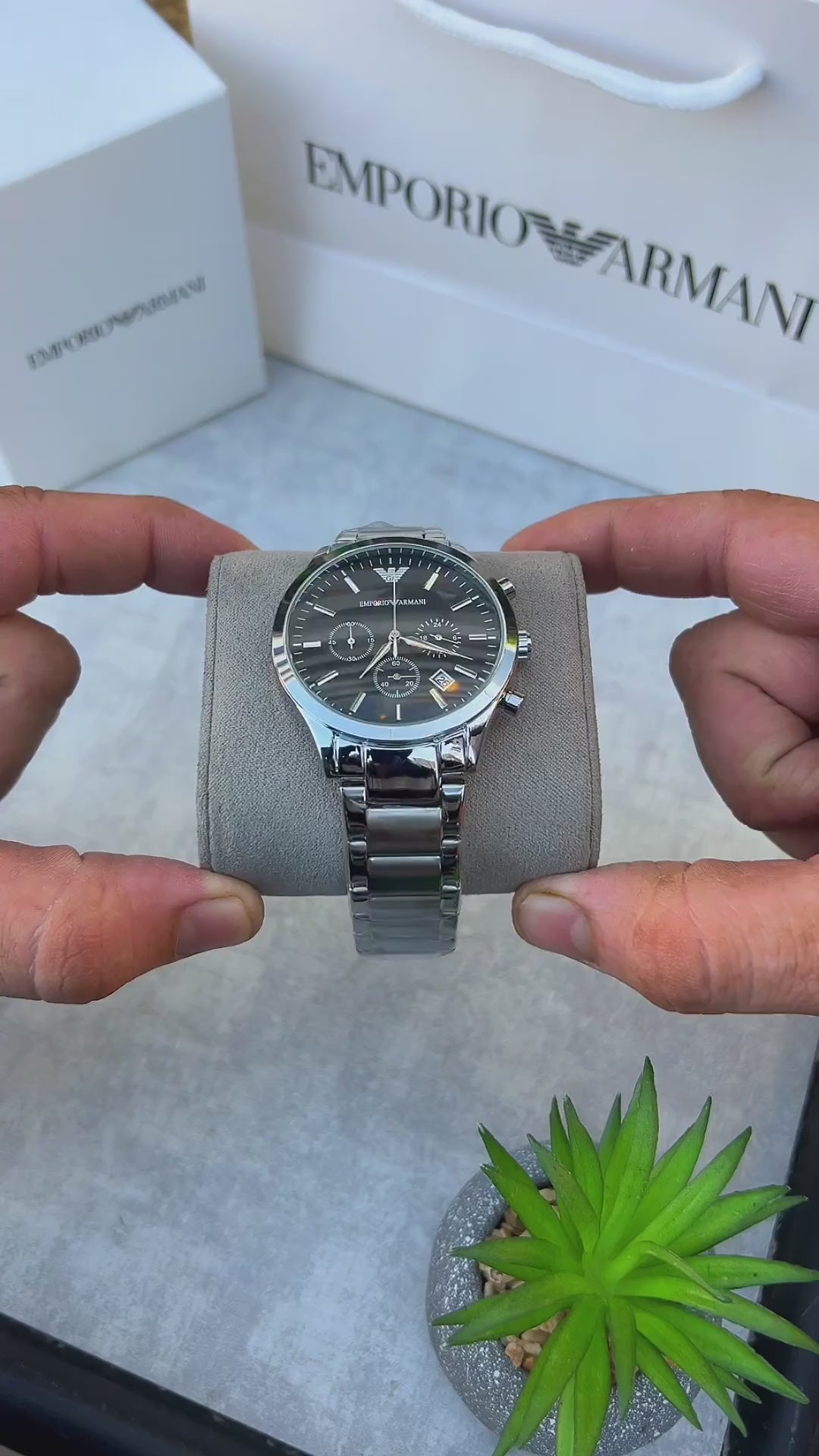 Empori_o Arman_i Chronograph Watch