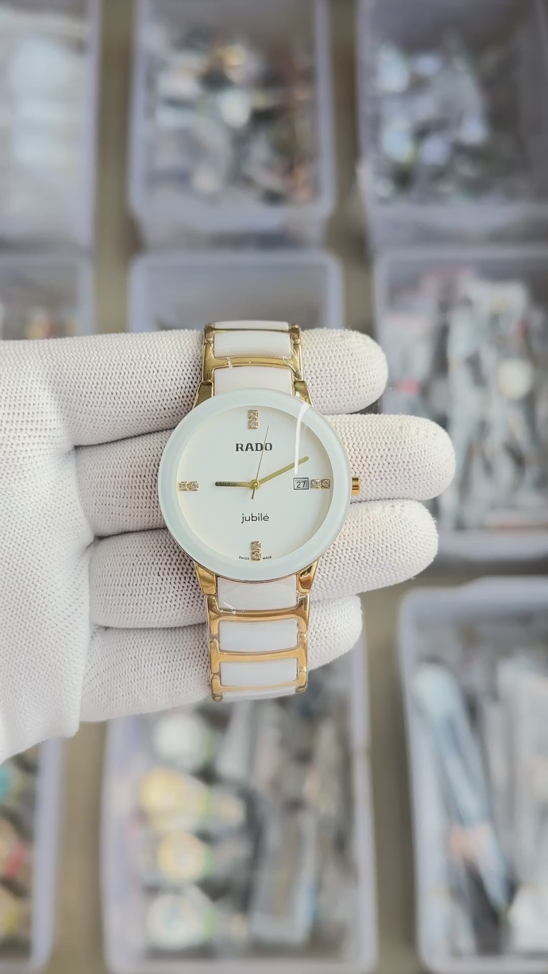 Copper Watch With Vintage White/Gold Jublie
