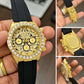 Elegant Steel Tiger Watch With Winding