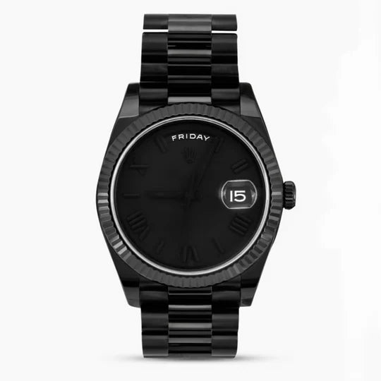 Retro Look Day Date Watch With Modern Movement