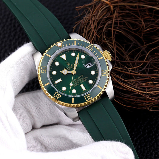 Role_x Submarine Green 2Tone Belt Watch