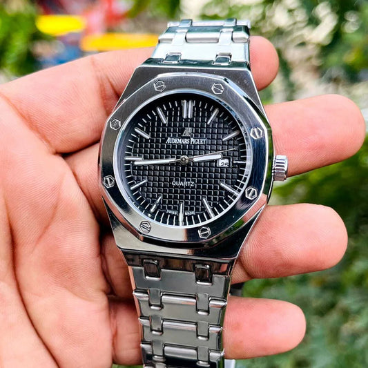 Skeleton Signature Stainless Steel Wristwatch